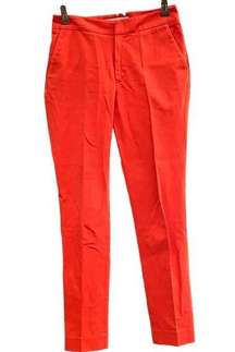 Ann Mashburn Slim Cropped Orange Pants Women's Size 0 Classic Preppy Slacks