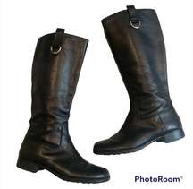 Lauren Ralph Lauren Sagira II Black Leather Boots