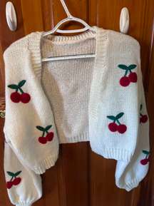 Knitted Cherry Cardigan