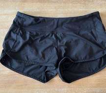 Lululemon Black Perforated Speed Shorts 6