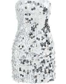 Micas Sequin Strapless Bodycon Mini Dress