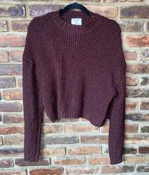 Paradise League Pull & Bear Burgundy Loose Knit Sweater Women's Size Small