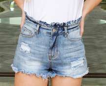 paperbag denim shorts new!!