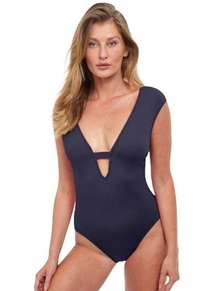 New! Gottex Deep Elle Plunge One Piece Swimsuit