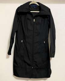 Black Packable Rain Coat