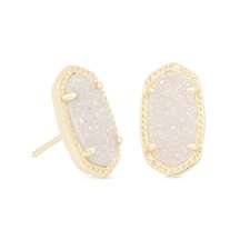 Kendra Scott Ellie Gold and Iridescent Drusy 
Small Stud Earrings