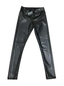 Hunter and Brown SMALL Black Vegan Leather Skinny Leggings NWT