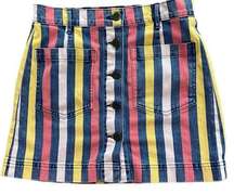 3x1 | Rose Striped Denim Skirt Size 26