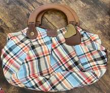 | Madras plaid handbag/purse