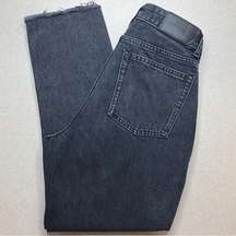 Curvy 90’s Cheeky Straight Jean 25 Crop Washed Black