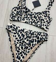 Dixperfect Low Scoop leopard high waist swim set