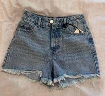 Rhinestone Denim Shorts