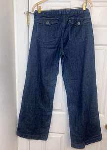 Banana Republic Dark Washed Wide Leg Jeans Size 14