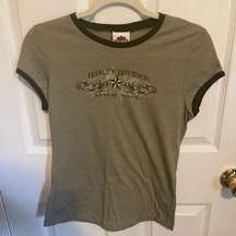 Harley Davidson Green Vintage T-Shirt