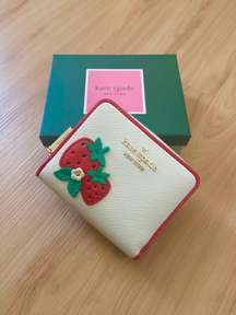 Strawberry Dreams Small Zip Around Bifold Wallet # KG653