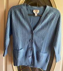 Talbots Petites Blue Cardigan size Small