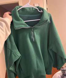 Green Quarter Zip Pullover