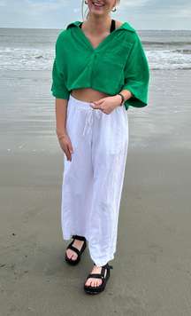 FINAL OFFER: green cropped pants store button up