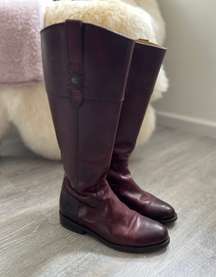 Burgundy Leather  Boots