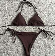 Brown Side Tie Bikini