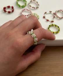 Beaded Flower Ring