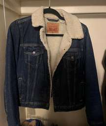 Sherpa-Lined Denim Trucker Jacket