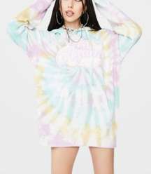 NIB BSR  Tie Dye Try Again Hooded Sweatshirt Size Small