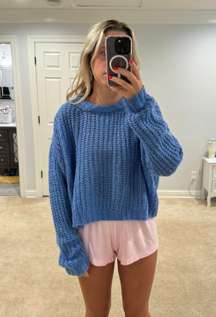Blue Oversized Sweater