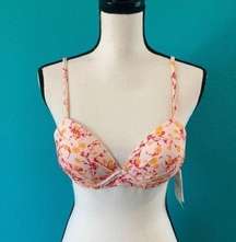 New with tags Raisins pink and orange floral bikini top