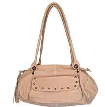 Vera Pelle  Leather Elongated Hobo Bag Rivets  Y2K Domed Rivets
