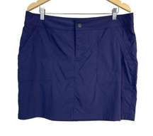 Boston Traders Skort Womens Large Nylon Blend Purple Navy Active Athletic Casual