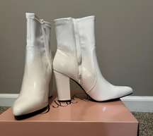 High Heel White Boots