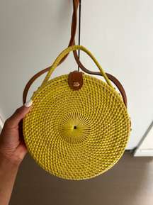 Round Yellow Basket Purse 