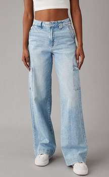 Dreamy Drape Super High Rise Cargo Wide Leg Baggy Jeans