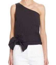 SCRIPTED One-Shoulder Tie-Front Top