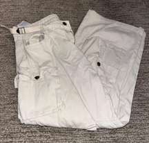 White Cargo Pants 