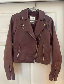 Burgundy Moto Jacket!