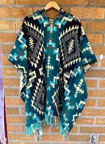 Native inca alpaca poncho large