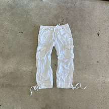 DKNY White Cargo Pants