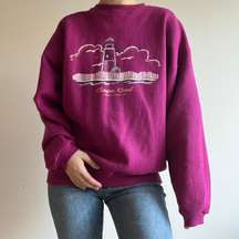 Bright Magenta Pink Cape Cod Crewneck