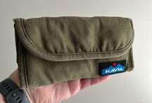 KAVU Big Spender Canvas Wallet Tri-Fold Military Green