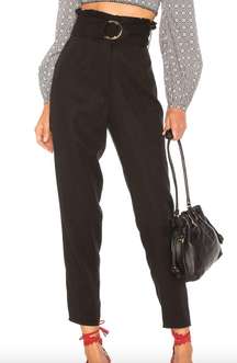 Tularosa Greyson Paperbag Waist Trousers in Black Size XS