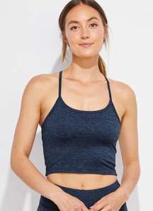 Soft Sports Bra - Crystal Blue Heather - XS