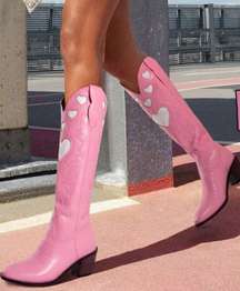 Pink Heart Cowgirl Boots 