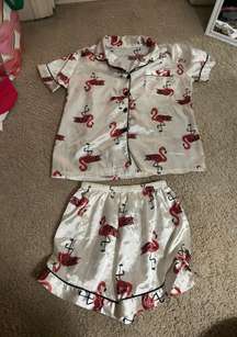 Flamingo Silk PJ Set