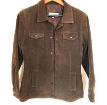 Outer Edge Brown Suede Shirt Jacket Shacket M