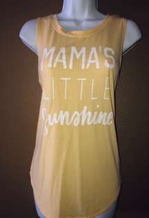 Yellow Tank Top “Mamas Little Sunshine” Size Small