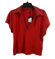 n:Philanthropy Red Short Sleeve Terry Polo New