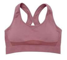 Xersion Seamless Racerback Sports Bra Recycled Nylon Mauve Pink Size Medium