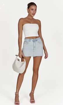 Midrise Denim Mini Skirt